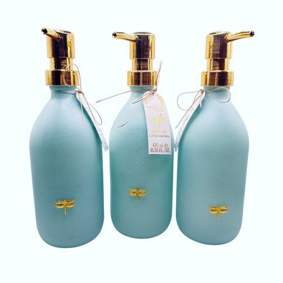 NEW Asquith & Somerset 3x Garden Mint Scented Glass Bottle Hand Wash 16.56 fl oz - Picture 1 of 2